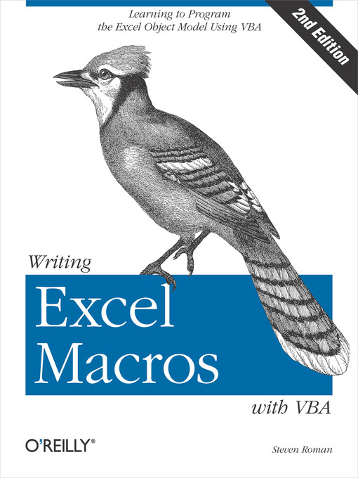 Title details for Writing Excel Macros with VBA by Steven Roman, PhD - Available